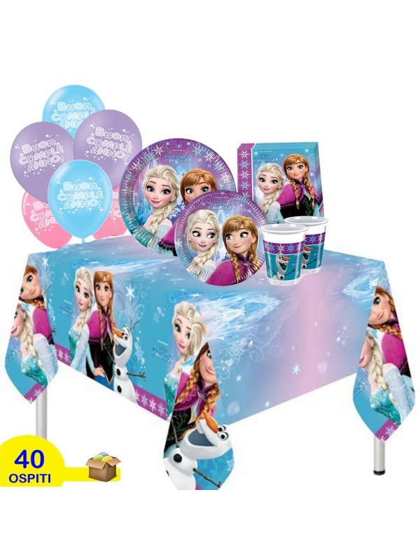 KIT FESTA A tema Frozen Compleanno Bambini Party Festa Happy Birthday tema  EUR 22,99 - PicClick IT